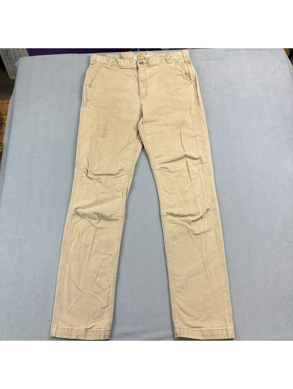 Carhartt Rugby Straight Fit Pants Size 38 (Fit 37x33 in.) Khaki